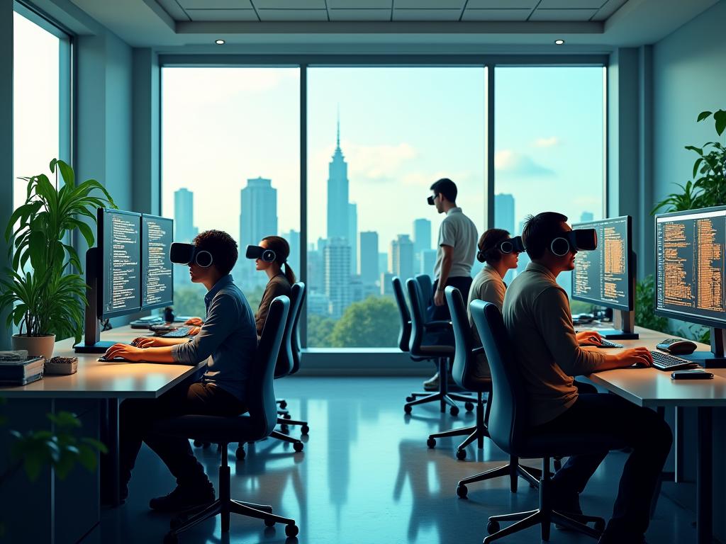 Luntian Games team working on VR development in Quezon City office